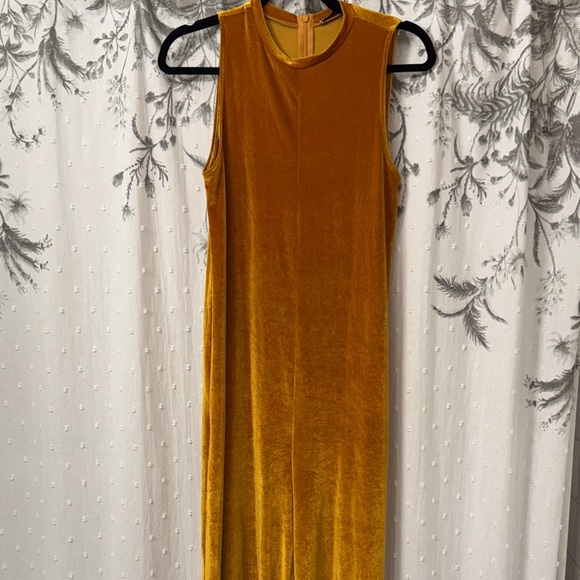 Zara Pants - Zara Mustard Velvet Jumpsuit